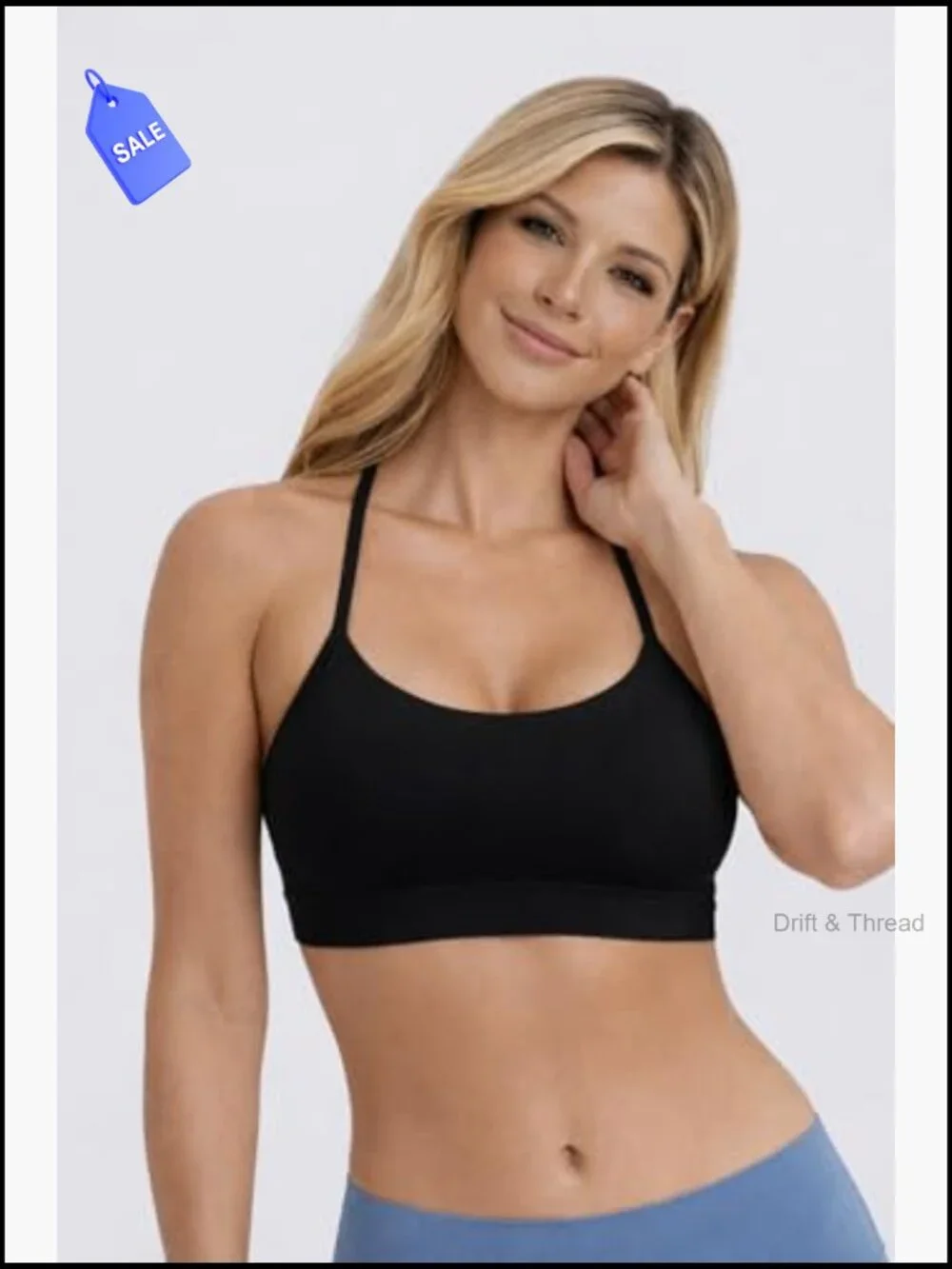 Y Back Sports Bra Padded Racerback Spaghetti Strap Light Support Yoga Bralette